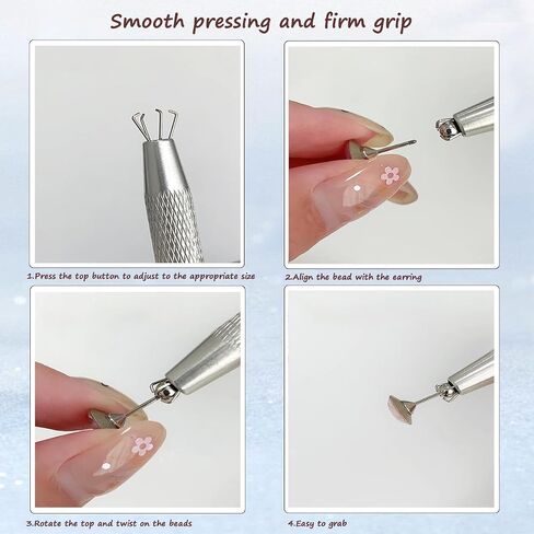 Professional Body Jewelry Insertion Taper Tool - 14G 16G 18G 20G Stainless Steel Flat Back Earrings Applicator, Threadless Insertion Pin & Threaded Ball Grabber Kit for Ear, Nose, Lip Piercing Jewel in Saudi Arabia