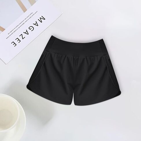 Women’s Sport Shorts 2 in 1 Running Shorts High Waisted Athletic Short Soft Yoga Short Pants with Liner Pockets in Saudi Arabia