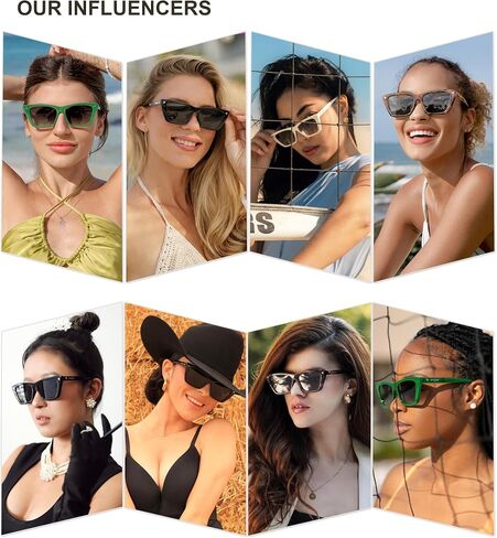 SOJOS Trendy Sunglasses Womens Cute Cat Eye Polarized Square Women Designer Shades SJ2297 in Saudi Arabia