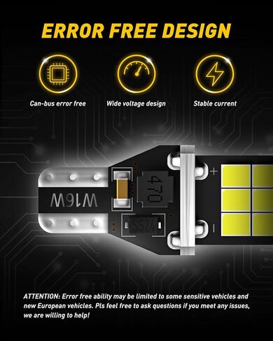 AUXITO أحدث 194 مصباح LED لإضاءة لوحة الترخيص 6500K أبيض ساطع، خالي من الأخطاء في Canbus 168 2825 T10 W5W لمبة LED لخريطة باب قبة السيارة، أضواء لوحة ترخيص صندوق السيارة، حزمة من 2 in Kuwait