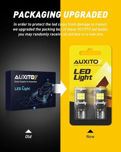 AUXITO أحدث 194 مصباح LED لإضاءة لوحة الترخيص 6500K أبيض ساطع، خالي من الأخطاء في Canbus 168 2825 T10 W5W لمبة LED لخريطة باب قبة السيارة، أضواء لوحة ترخيص صندوق السيارة، حزمة من 2 in Kuwait