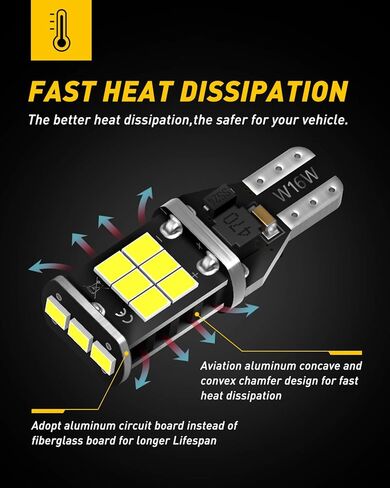 AUXITO أحدث 194 مصباح LED لإضاءة لوحة الترخيص 6500K أبيض ساطع، خالي من الأخطاء في Canbus 168 2825 T10 W5W لمبة LED لخريطة باب قبة السيارة، أضواء لوحة ترخيص صندوق السيارة، حزمة من 2 in Kuwait