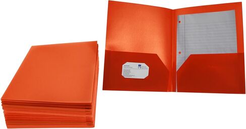 School Smart 2-Pocket Poly Folders, Blue, Pack of 25 in Kuwait