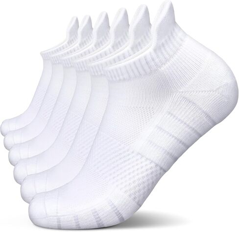 Ankle Socks for Women 6 Pairs - Athletic Anti-blister Thick Cushioned Low Cut Running Socks Womens in Saudi Arabia