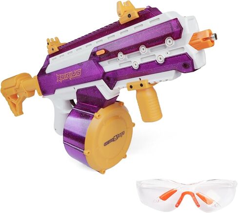 Sirius Gel Ball Blaster Gun 220 إطارًا في الثانية (حجم XL) ، بندقية حبة مياه كهربائية كاملة مع 1500 MAG ، بطارية 1800mAh قابلة للشحن ، لعبة الكرة الرش لمدة 14+ والبالغين (الأرجواني) in Kuwait