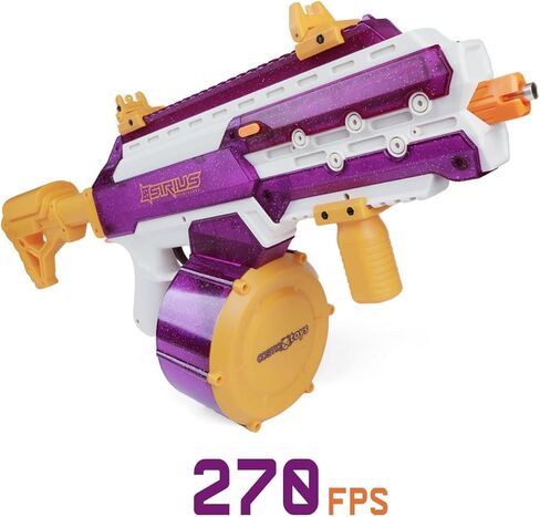 Sirius Gel Ball Blaster Gun 220 إطارًا في الثانية (حجم XL) ، بندقية حبة مياه كهربائية كاملة مع 1500 MAG ، بطارية 1800mAh قابلة للشحن ، لعبة الكرة الرش لمدة 14+ والبالغين (الأرجواني) in Kuwait