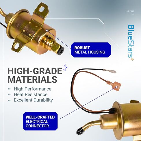 BlueStars 149-2311 Electric 12V Fuel Pump - Compatible with Onan Cummins Generator 4KW Microlite MicroQuiet Airtex 4000 4KW RV - Replaces A029F889 E11007 149231101 in Saudi Arabia