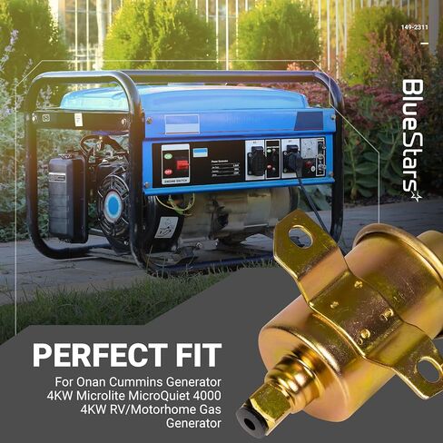 BlueStars 149-2311 Electric 12V Fuel Pump - Compatible with Onan Cummins Generator 4KW Microlite MicroQuiet Airtex 4000 4KW RV - Replaces A029F889 E11007 149231101 in Saudi Arabia