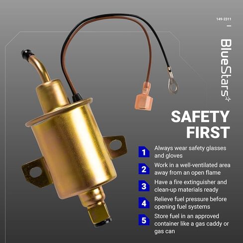 BlueStars 149-2311 Electric 12V Fuel Pump - Compatible with Onan Cummins Generator 4KW Microlite MicroQuiet Airtex 4000 4KW RV - Replaces A029F889 E11007 149231101 in Saudi Arabia