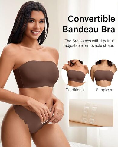 DEANGELMON حمالات الصدر للنساء الراحة عدم الانزلاق سيليكون العصابة Bralette اللاسلكية صديرية دائرية الصدرية بسط غير المبطنة الصدرية in Kuwait