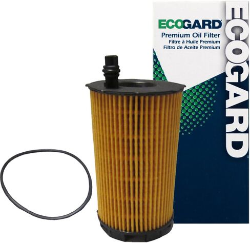 ECOGARD X5843 Premium Cartridge Engine Oil Filter for Conventional Oil Fits Audi A8 Quattro 4.2L 2007-2012, S5 4.2L 2008-2012, Q7 4.2L 2007-2010, R8 5.2L 2010-2022, RS5 4.2L 2013-2015 in Saudi Arabia