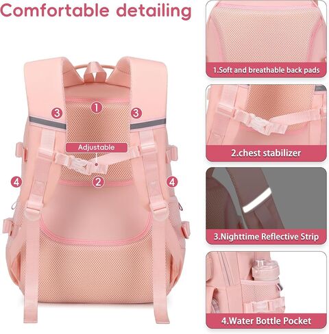 Hey Yoo Cute School Backpack for Girls Backpack for School Bag Bookbag Set with Lunch Box Teen Girl Backpacks for Girls Teens (Black) in Saudi Arabia