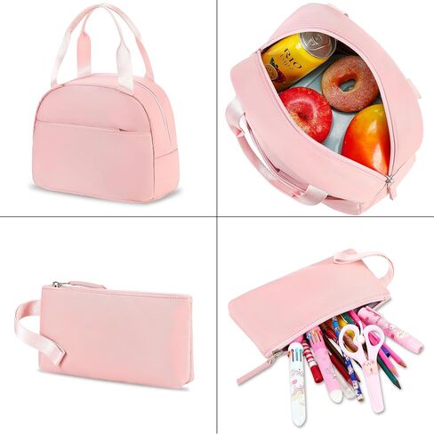 Hey Yoo Cute School Backpack for Girls Backpack for School Bag Bookbag Set with Lunch Box Teen Girl Backpacks for Girls Teens (Black) in Saudi Arabia