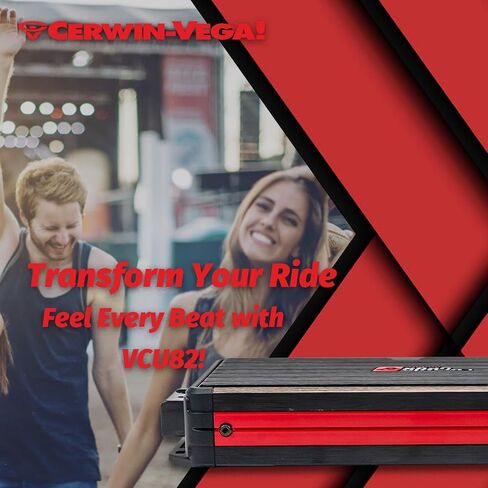Cerwin Vega 600 Watt 4 Channel Digital Amplifier, Class D Amp with Bass Knob, High-Power Car Audio System | Input Sensitivity, Compact Size for Enhanced Car Speakers Performance VCU84 in Saudi Arabia