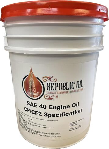 Republic Oil SAE 40 Diesel Oil CF/CF2 5 gallons | Compare to Chevron Ursa plus 40 in Saudi Arabia