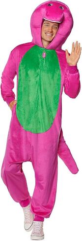 Spirit Halloween Barney & Friends Adult Barney Jumpsuit Costume in Saudi Arabia