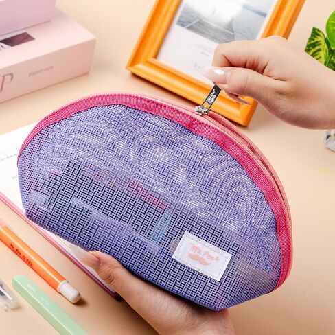 Mr. Pen- Yellow Mesh Zipper Pouch Bags for Organization - Cosmetic & Makeup Bag in Saudi Arabia