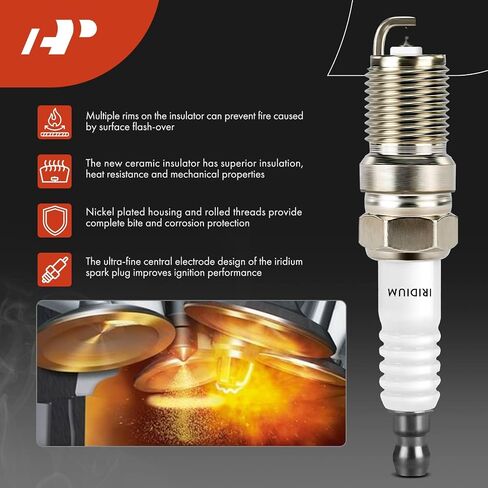 A-Premium 1x Ignition Coil Pack and 8x Iridium Spark Plugs Compatible with Chevrolet Impala, Tahoe, Camaro, Express, Corvette, P30 & GMC Yukon & Cadillac Escalade & Buick Roadmaster & Pontiac Firebird in Saudi Arabia