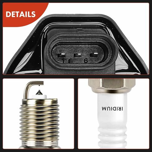 A-Premium 1x Ignition Coil Pack and 8x Iridium Spark Plugs Compatible with Chevrolet Impala, Tahoe, Camaro, Express, Corvette, P30 & GMC Yukon & Cadillac Escalade & Buick Roadmaster & Pontiac Firebird in Saudi Arabia