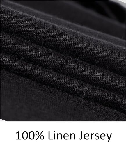 100% Linen Jersey T-Shirt for Men and Women Lightweight Short Sleeve Crew Neck Top Unisex Relaxed Fit Casual Tee in Saudi Arabia