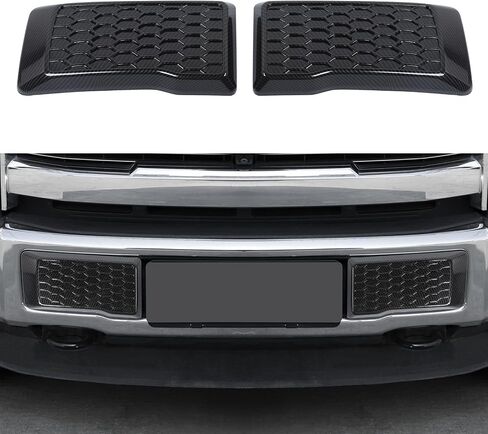 Jimen Compatible with 2015-2020 Ford F150 Front Bumper Cover Exterior Trim Accessories (Carbon Fiber) in Saudi Arabia