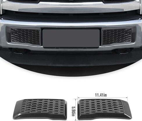 Jimen Compatible with 2015-2020 Ford F150 Front Bumper Cover Exterior Trim Accessories (Carbon Fiber) in Saudi Arabia