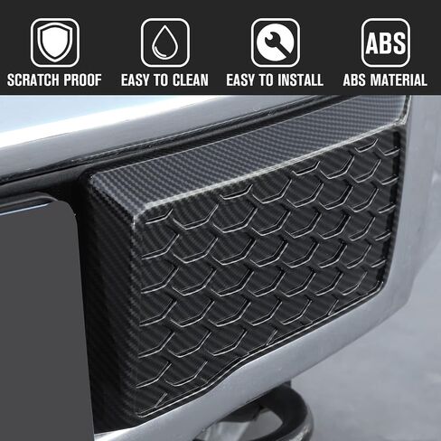Jimen Compatible with 2015-2020 Ford F150 Front Bumper Cover Exterior Trim Accessories (Carbon Fiber) in Saudi Arabia