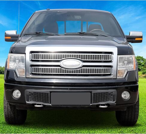 Jimen Compatible with 2015-2020 Ford F150 Front Bumper Cover Exterior Trim Accessories (Carbon Fiber) in Saudi Arabia