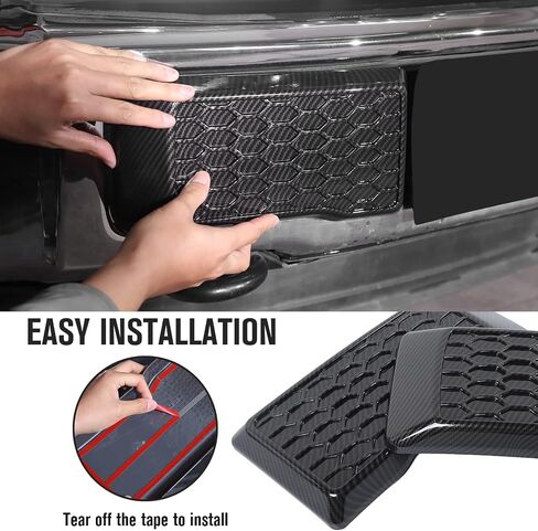 Jimen Compatible with 2015-2020 Ford F150 Front Bumper Cover Exterior Trim Accessories (Carbon Fiber) in Saudi Arabia