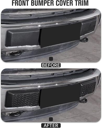 Jimen Compatible with 2015-2020 Ford F150 Front Bumper Cover Exterior Trim Accessories (Carbon Fiber) in Saudi Arabia