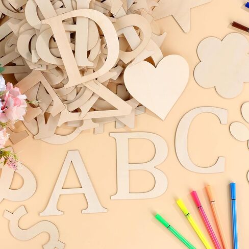 1440 Pcs Wooden Letters 1/2 Inch Small Wooden Alphabet Letters Numbers and Symbol for Craft, Unfinished Wooden Letters for Home Decor DIY Painting Crafts Spelling Homemade Education in Kuwait