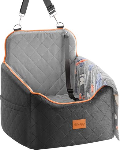 HiPetpy Dog Car Seat 6" Elevated Memory Foam Booster Seat Pet Car Seat in Saudi Arabia