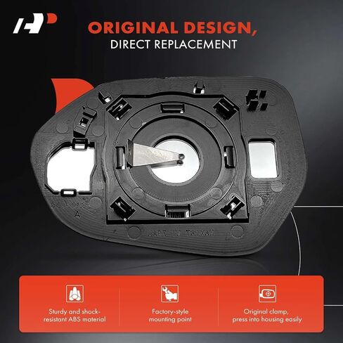 A-Premium Right Passenger Side Non-Heated Mirror Glass with Backing Plate Compatible with Toyota Camry 2018-2024 - Exterior Side View Convex Mirror in Saudi Arabia