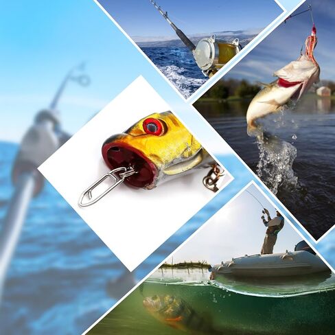 Power Fishing Clip - Topwater Speed Clips 50Pcs Stainless Steel Quick Change Connector,Link Split Rings Snaps for Lures Saltwater Size S# M# L# in Kuwait