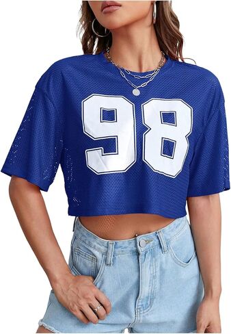 قمصان جيرسيه قصيرة للسيدات من Verdusa تي شيرتات جرافيك وأكمام قصيرة كلاسيكية تي شيرت قصير in Kuwait