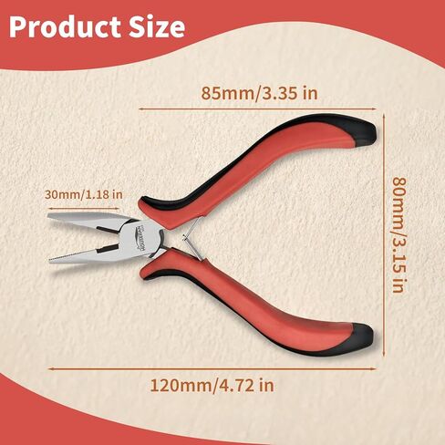Long Needle Nose Pliers 5.5"-5 Pack Long Nose Mini Precision Pliers for Jewelry Making with Spring Loaded for DIY, Craft, Repairing in Kuwait