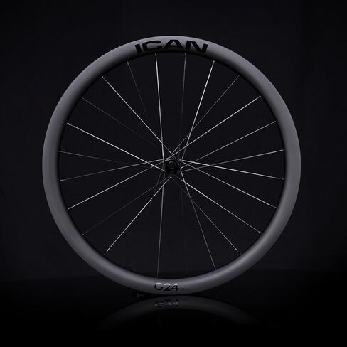 ICAN 700C G24/G25 700C الكربون الحصى طقم عجلات الدراجة مكبح قرصي 40 مللي متر عمق-24 مللي متر عرض داخلي/50 مللي متر عمق-25 مللي متر عرض داخلي in Kuwait