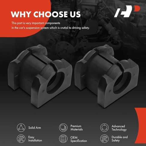 A-Premium 2 x Rear Sway Bar Bushing Kit, Compatible with Mitsubishi Outlander 2005-2023, Lancer 2006-2017, Eclipse Cross, ASX, Outlander PHEV, Outlander Sport in Saudi Arabia