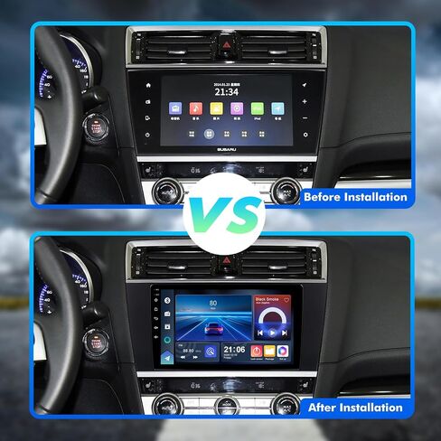 2+32G Android 12 Double Din Car Stereo for Subaru Outback Legacy 2015-2018 with 9 Inch Touchscreen Radio Built-in Wireless Carplay/Android Auto/GPS/Bluetooth/FM/AUX-in/SWC/Backup Camera in Kuwait