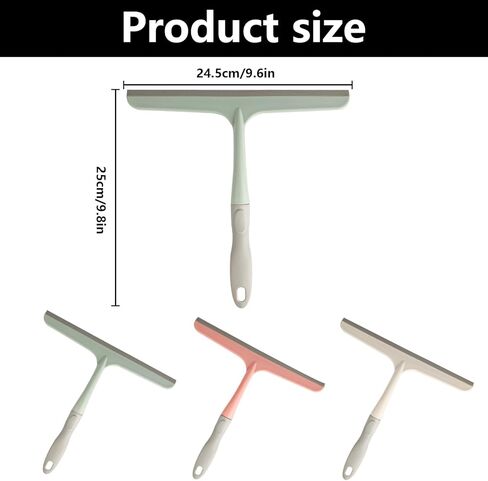 Shower Squeegee for Glass Doors, 3pcs Bathroom Squeegee for Shower Glass Cleaner Squeegee, Window Cleaning Squeegee Glass Shower Door Squeegee for Car Window Wiper Mirror Glass Windshield Squeegee in Kuwait