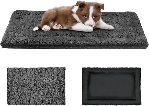 2 في 1 سرير للكلاب، بساط قابل للغسل على الوجهين (بارد ودافئ) ناعم منفوش لبيت الحيوانات الأليفة لمرتبة نوم كبيرة وصغيرة وجرو وقطط يمكن غسلها في الغسالة، سجادات تبريد للكلاب (رمادي داكن، 24 بوصة × 17.5 بوصة × 1.5 بوصة) in Kuwait