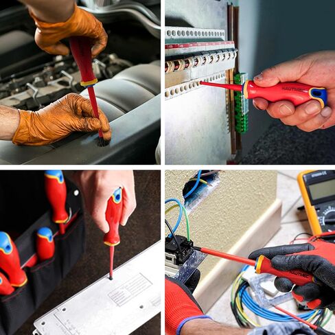 HAUTMEC 6Pcs Small Screwdriver Set 1000V Insulated Screwdriver Set Precision Screwdriver Set, Mini Screwdriver Set with Slotted and Phillips Magnetic Tip in Kuwait
