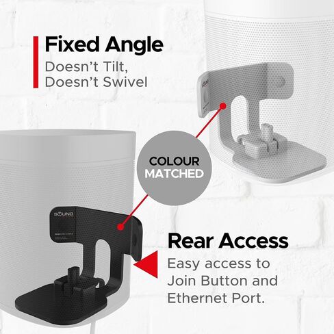 Sound Bass ONE Corner Wall Mount Bracket - Low Profile, White, Single (1pc) in Saudi Arabia