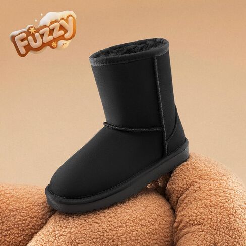 أحذية DREAM PAIRS للبنات والأولاد للأطفال مبطنة بالفرو الصناعي للشتاء والثلج FuzzyClassic للأطفال متوسط ​​التمهيد in Kuwait
