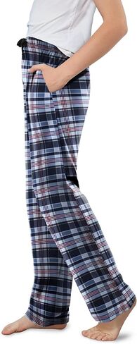 storeofbaby Boys Casual Plaid Pants Loose Elastic Waist Long Trousers with Pockets in Kuwait