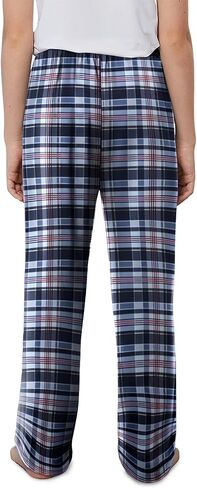 storeofbaby Boys Casual Plaid Pants Loose Elastic Waist Long Trousers with Pockets in Kuwait