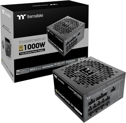Thermaltake Toughpower GT 850W ATX 3.1 Standard Power Supply; 80 Plus Gold Efficiency; Smart Zero Fan; Native 450W PCIe 5.1 Connector; PS-TPT-0850FNFAGU-3; 5 Year Warranty in Kuwait
