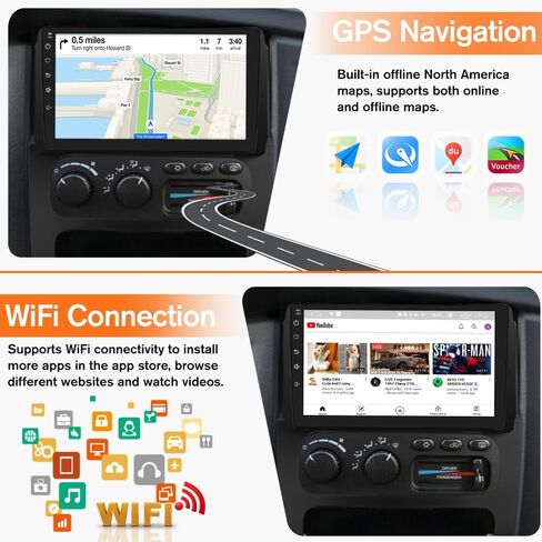 Android 13 Car Radio Stereo for Dodge RAM 2002-2005 with Wireless CarPlay Android Auto Backup Camera in Saudi Arabia