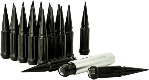 Gorilla Automotive SPK6-14150B 6 Lug 14X1.5 Spike Lug Install Kit Black in Saudi Arabia