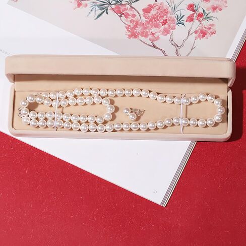 MASTOP Freshwater Cultured Pearl Necklace Ring Bracelets Earrings Set Includes Stunning Bracelet and Stud Earrings Jewelry for Women Pearl Jewelry 4pcs/Set Pearl in Saudi Arabia